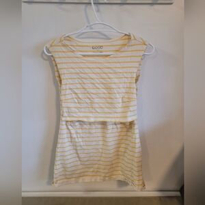 Boob Design Organic Cotton Yellow and White Top